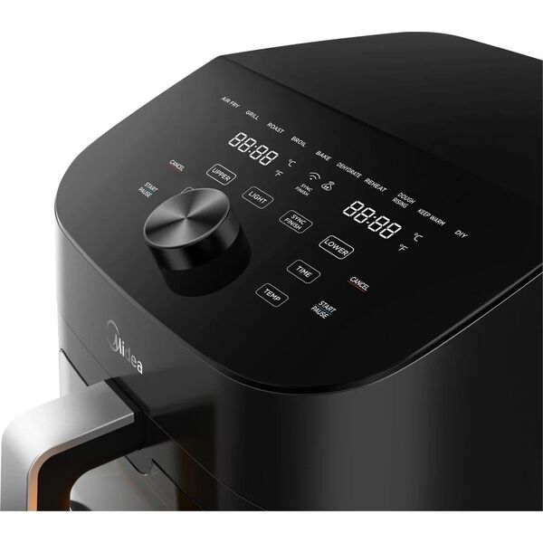 Frytkownica beztłuszczowa Midea Midea Two Zone Airfryer | MAD1100DADK | Power 1850 W | Capacity 4.4/6.4 L | Rapid Air technology | Black