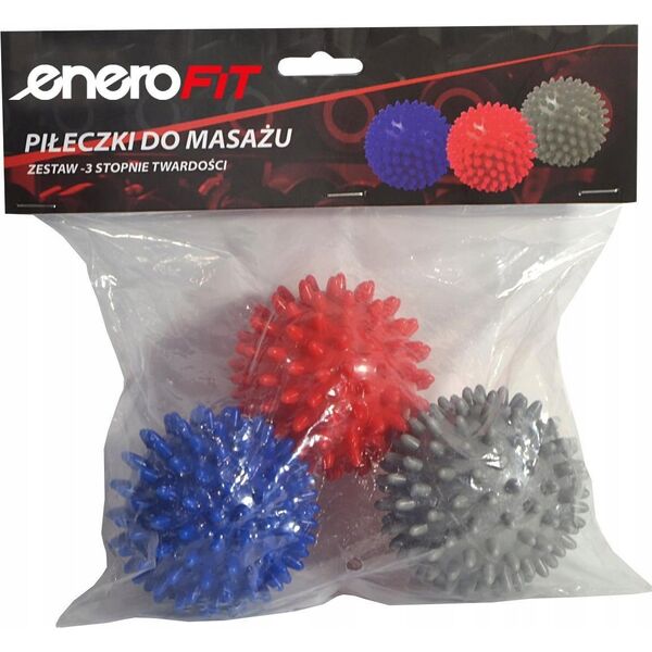ENERO FIT PIŁECZKI JEŻYKI DO MASAŻU 7CM KPL 3SZT ENERO FIT