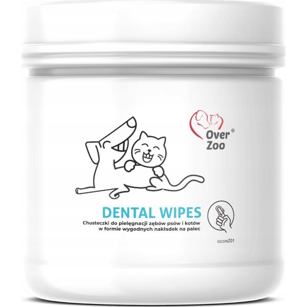 Over Zoo OVER ZOO DENTAL WIPES CHUSTECZKI DO       PIELĘGNACJI ZĘBÓW 50szt