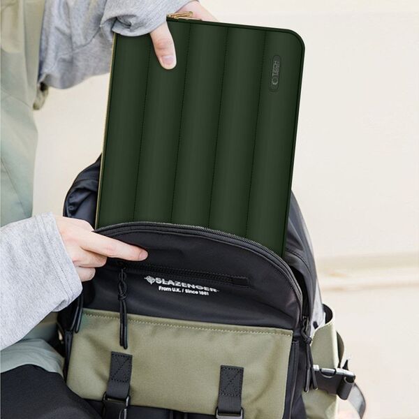 Etui Tech-Protect TECH-PROTECT PUFFY LAPTOP 13-14 ARMY GREEN