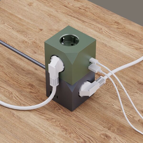 MicroConnect Power Cube, 3 Schuko outlets