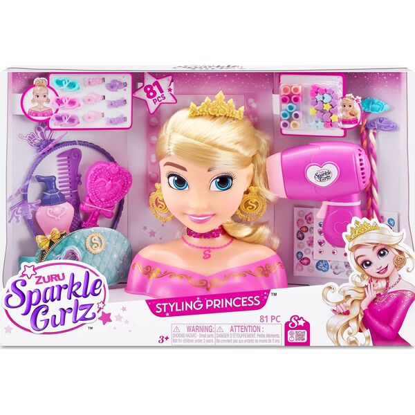 Sparkle Girlz SPARKLE GIRLZ styling head Deluxe Set, blonde doll, assort., 100525