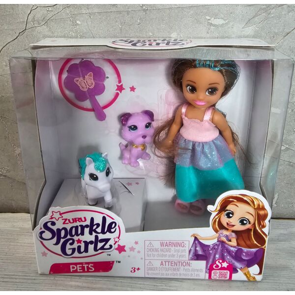 Sparkle Girlz SPARKLE GIRLZ doll playset Princess with pets, assort., 100522