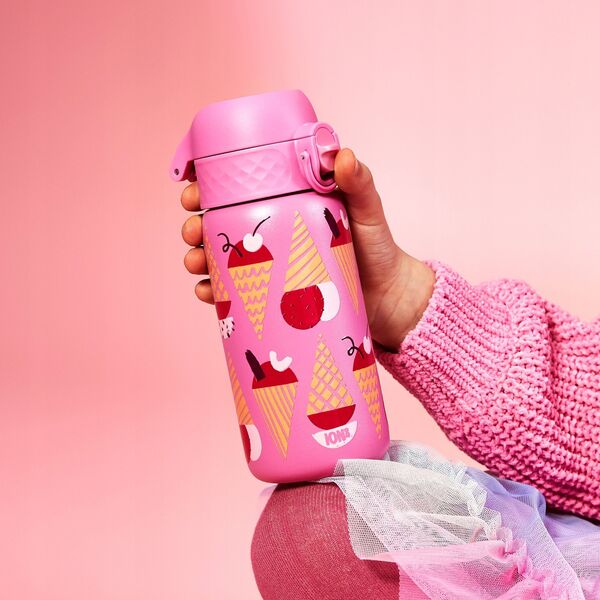ion8 ION8 Leak Proof Kids Water Bottle, Stainless Steel, Ice Creams, 400ml, I8SS400PPICECR