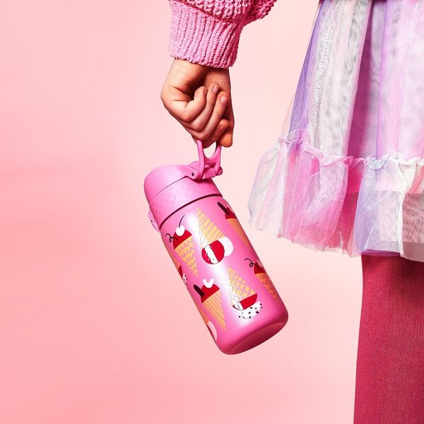 ion8 ION8 Leak Proof Kids Water Bottle, Stainless Steel, Ice Creams, 400ml, I8SS400PPICECR