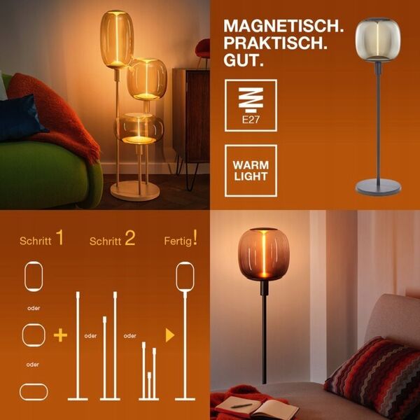 Lampa podłogowa Ledvance FLOOR LIGHT LEDVANCE STICK E27 GREY