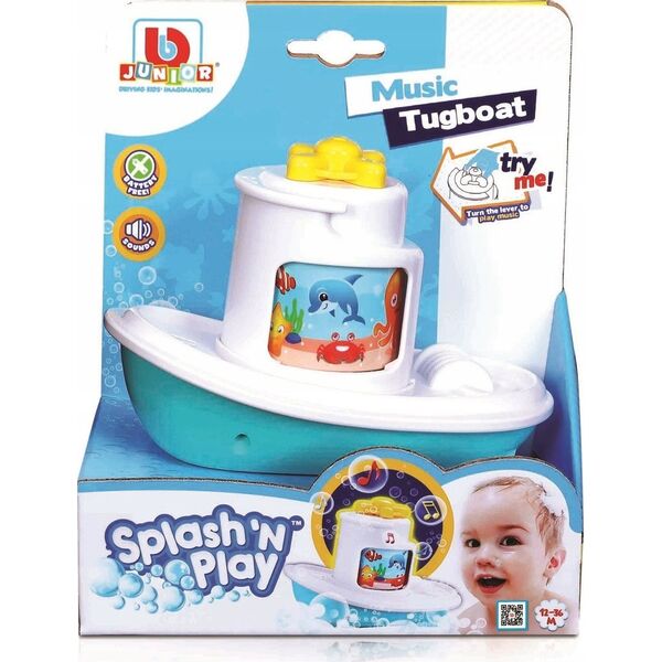 BB JUNIOR BB JUNIOR bath toy Splash 'N Play Music Tugboat, 16-89024