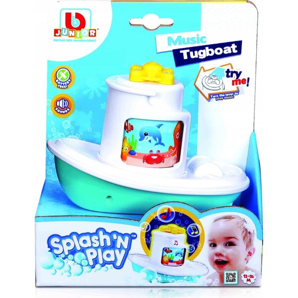 BB JUNIOR BB JUNIOR bath toy Splash 'N Play Music Tugboat, 16-89024