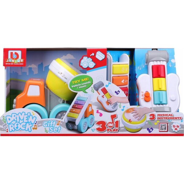 BB JUNIOR BB JUNIOR gift set - truck with musical instruments Drive 'N Rock, 16-89034