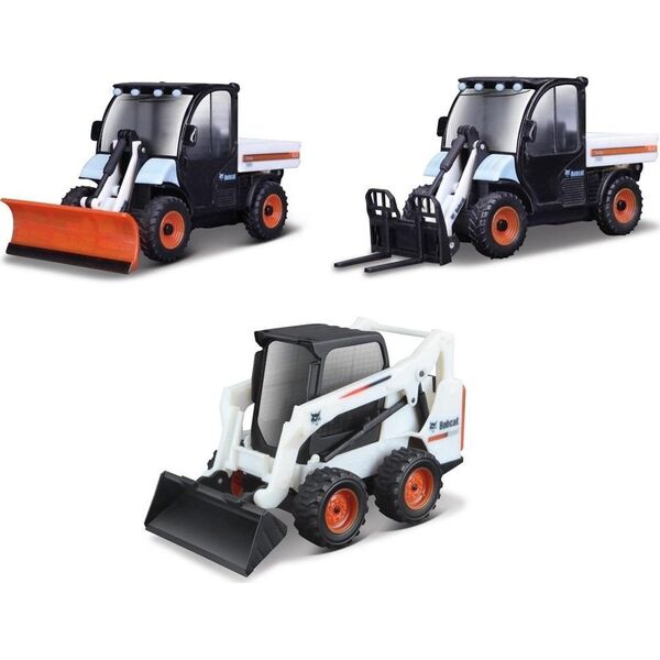 Bburago BBURAGO 10cm construction vehicle Bobcat, assort., 18-31800
