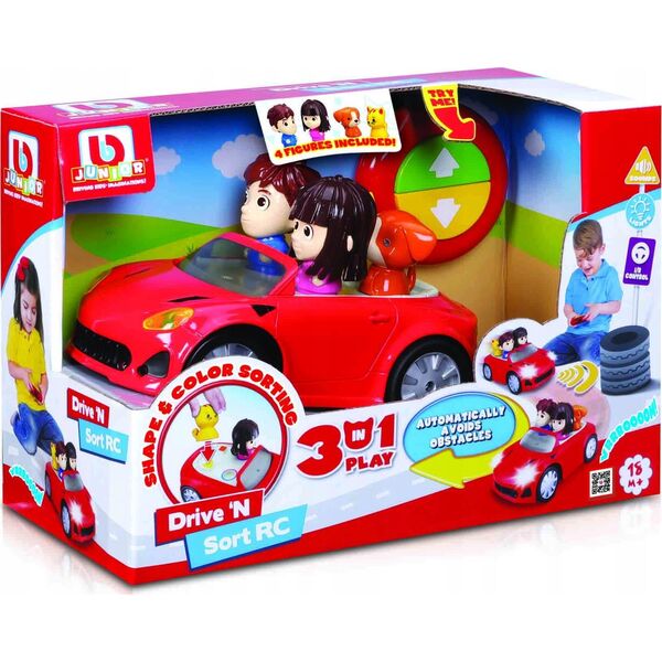 BB JUNIOR BB JUNIOR RC car with lights and sounds Drive 'N Sort, 16-95002