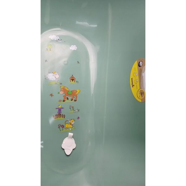 Keeeper KEEEPER baby bath with plug FUNNY FARM, green, 84 cm, 18426