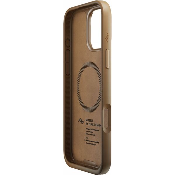 Peak Design Peak Design case Apple iPhone 16 Pro Max Mobile Everyday Clarino Case, tan