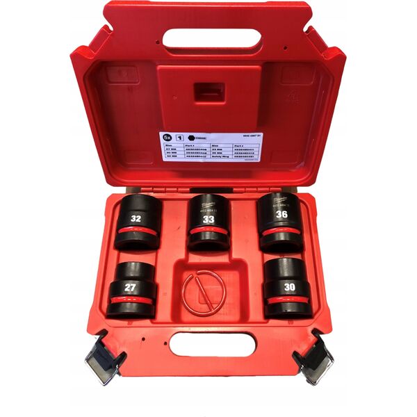 Milwaukee Impact head set (short) 1" 5 pcs. (27,30,32,33,36mm) Milwaukee