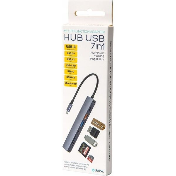 Adapter USB Platinet Platinet adapter Multimedia 7in1 (45985)