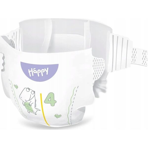 Happy Pieluchy HAPPY Maxi (8-14kg) diapers 62pcs, size 4 NEW, BB-054-LU62-W01