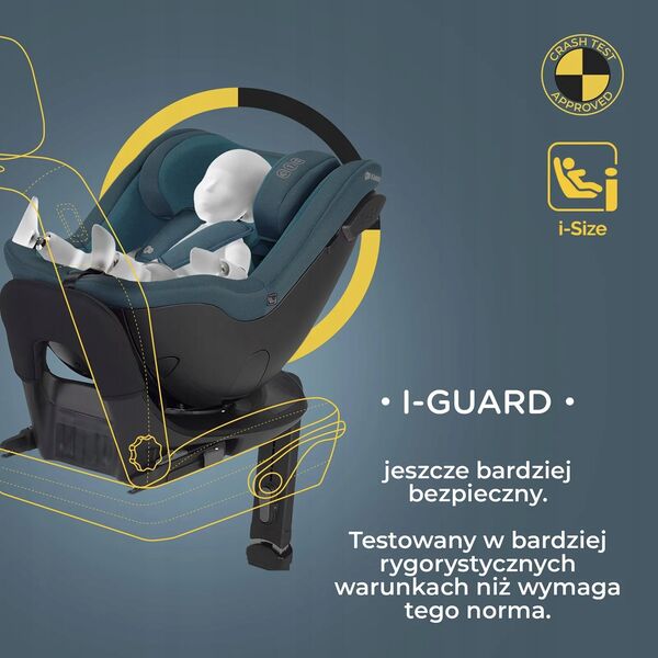 Fotelik samochodowy KinderKraft KINDERKRAFT car seat I-GUARD I SIZE, graphite black, KCIGUA00BLK0000