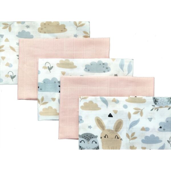 EgaKids EGAKIDS wash cloth, 0m+, 38/38, 5 pcs., mix, 4342
