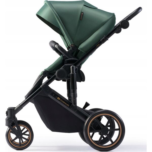 Wózek KinderKraft KINDERKRAFT stroller 3in1 PRIME 2 3IN1 MINK PRO DARK GREEN, KSPRIM02GRE300I