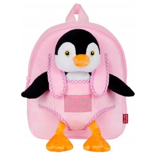 Perletti PERLETTI Mini backpack with removable plush Peggie penguin, 13078