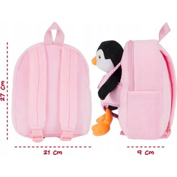 Perletti PERLETTI Mini backpack with removable plush Peggie penguin, 13078
