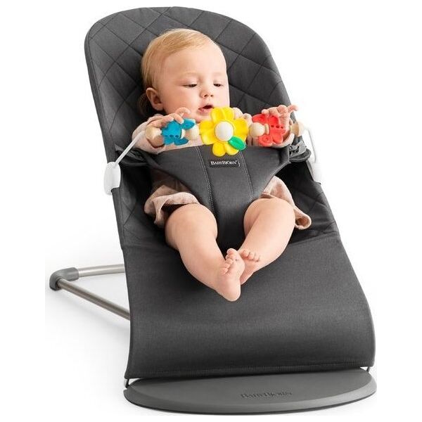 BabyBjorn BABYBJORN bouncer BLISS, woven, Antracite + woden toy, 606121