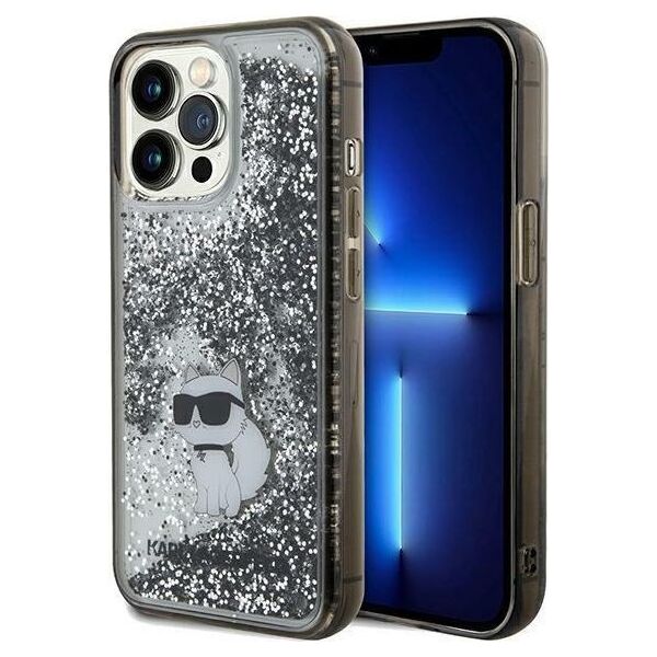 Karl Lagerfeld Karl Lagerfeld KLHCP13LLKCNSK iPhone 13 Pro / 13 6.1" transparent hardcase Liquid Glitter Choupette