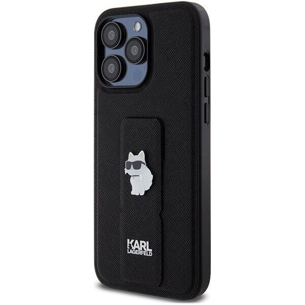 Karl Lagerfeld Karl Lagerfeld KLHCP13XGSACHPK iPhone 13 Pro Max 6.7" czarny/black hardcase Gripstand Saffiano Choupette Pins