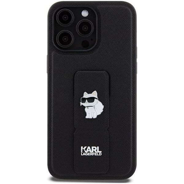 Karl Lagerfeld Karl Lagerfeld KLHCP13XGSACHPK iPhone 13 Pro Max 6.7" czarny/black hardcase Gripstand Saffiano Choupette Pins