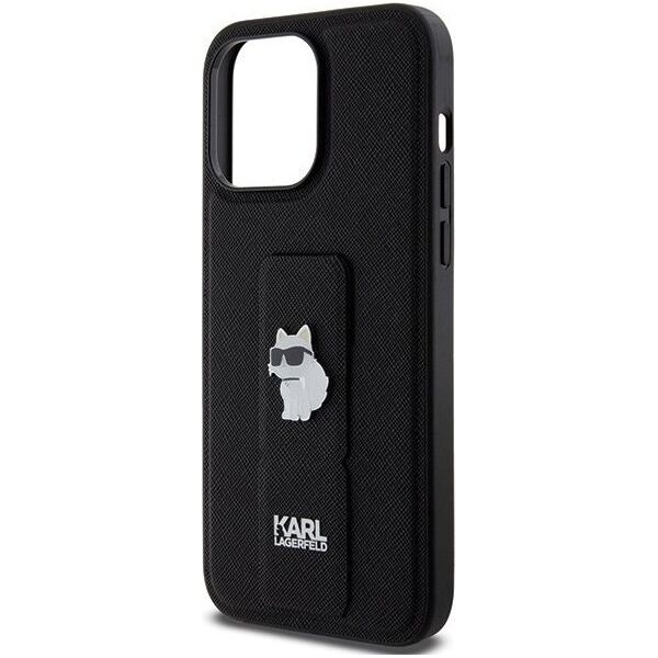 Karl Lagerfeld Karl Lagerfeld KLHCP13XGSACHPK iPhone 13 Pro Max 6.7" czarny/black hardcase Gripstand Saffiano Choupette Pins