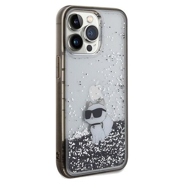 Karl Lagerfeld Karl Lagerfeld KLHCP13XLKCNSK iPhone 13 Pro Max 6.7" transparent hardcase Liquid Glitter Choupette