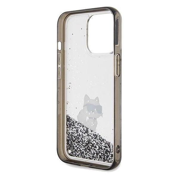 Karl Lagerfeld Karl Lagerfeld KLHCP13XLKCNSK iPhone 13 Pro Max 6.7" transparent hardcase Liquid Glitter Choupette