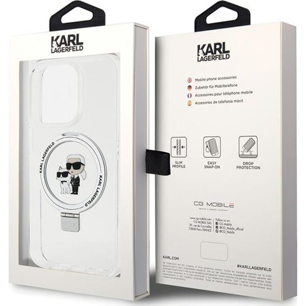 Karl Lagerfeld Karl Lagerfeld KLHMP13XHMRSKCH iPhone 13 Pro Max 6.7" biały/white hardcase Ring Stand Karl&Choupettte MagSafe
