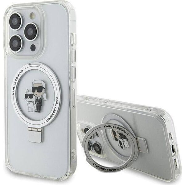 Karl Lagerfeld Karl Lagerfeld KLHMP13XHMRSKCH iPhone 13 Pro Max 6.7" biały/white hardcase Ring Stand Karl&Choupettte MagSafe