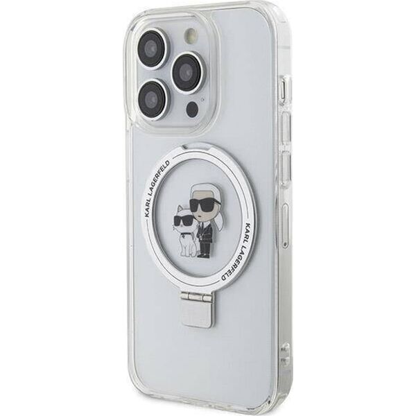Karl Lagerfeld Karl Lagerfeld KLHMP13XHMRSKCH iPhone 13 Pro Max 6.7" biały/white hardcase Ring Stand Karl&Choupettte MagSafe
