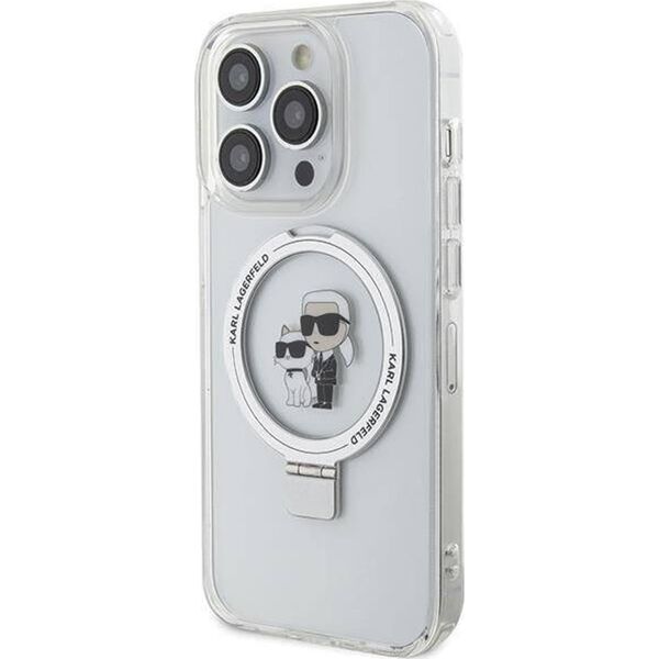 Karl Lagerfeld Karl Lagerfeld KLHMP13LHMRSKCH iPhone 13 Pro / 13 6.1" biały/white hardcase Ring Stand Karl&Choupettte MagSafe