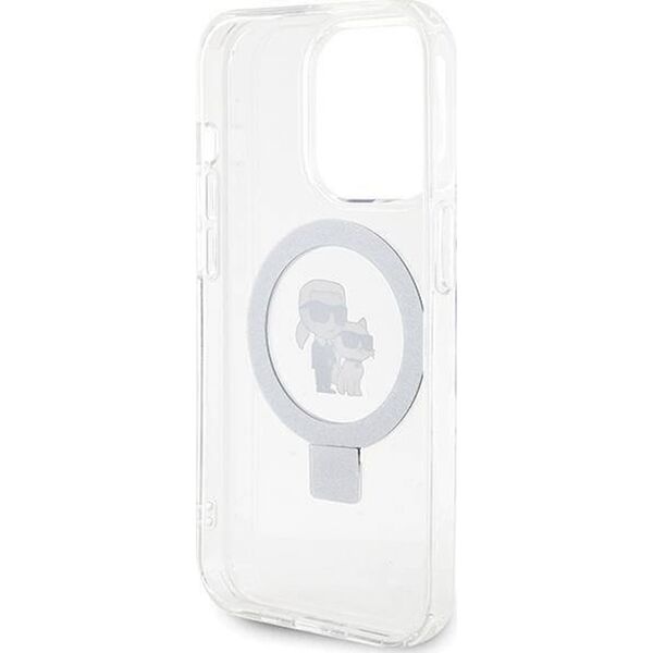 Karl Lagerfeld Karl Lagerfeld KLHMP13LHMRSKCH iPhone 13 Pro / 13 6.1" biały/white hardcase Ring Stand Karl&Choupettte MagSafe