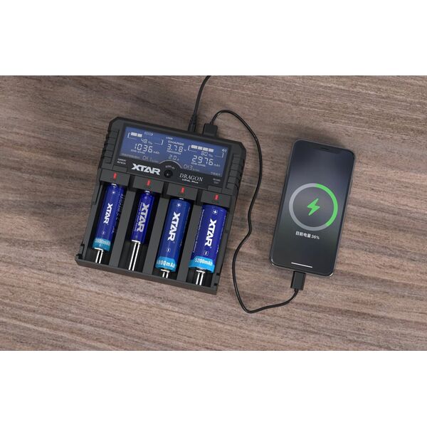Xtar XTAR Dragon VP4L Plus Baterijų įkroviklis