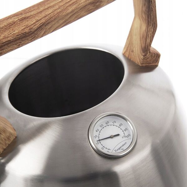 Orion Czajnik na Gaz Indukcja z Gwizdkiem Termometrem Stalowy Solidny ORION 3,2 L