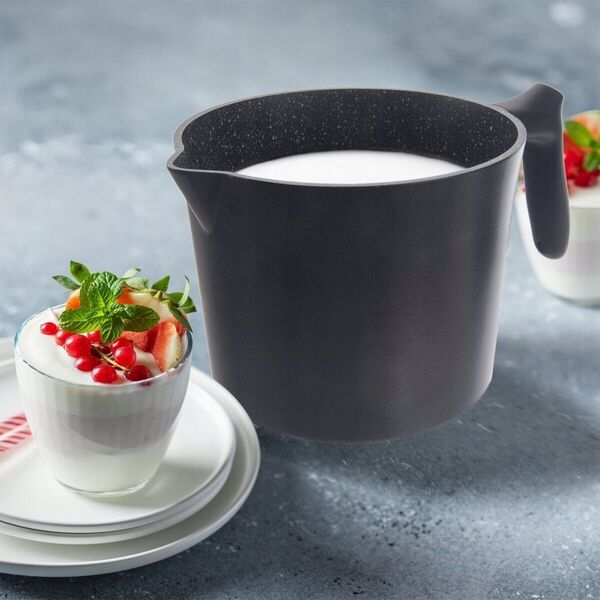 Orion Garnek do Gotowania Mleka Indukcja z Uchwytem Wylewką Granitowy ORION 2,2 l