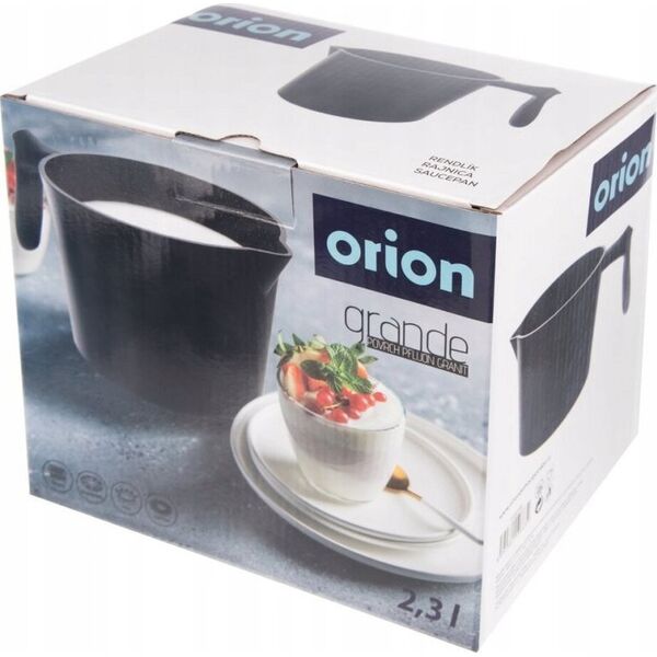 Orion Garnek do Gotowania Mleka Indukcja z Uchwytem Wylewką Granitowy ORION 2,2 l