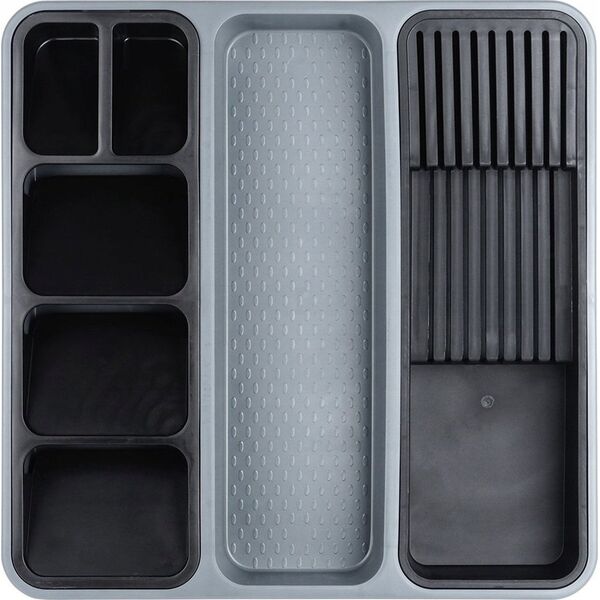 Orion Wkład Organizer na Sztućce Nożę do Szuflady Szary Solidny ORION 40 x 40 cm