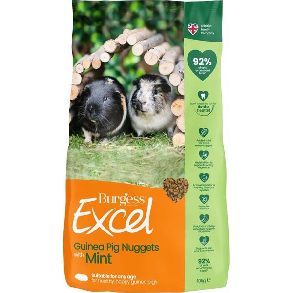 Burgess Burgess - Guinea Pig Nuggets with Mint - 10 kg (40013) /Small Animals /10000