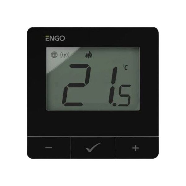 Engo Engo natynkowy, internetowy regulator temperatury ZigBee/868 MHz zasilany bateryjnie 230V, czarny E25-BATB