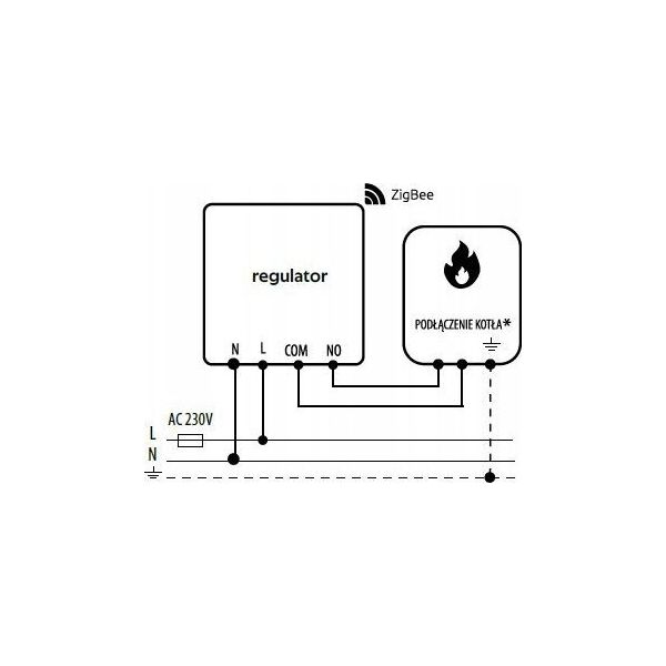 Engo Engo natynkowy, internetowy regulator temperatury ZigBee/868 MHz zasilany sieciowo 230V, czarny E25-230B