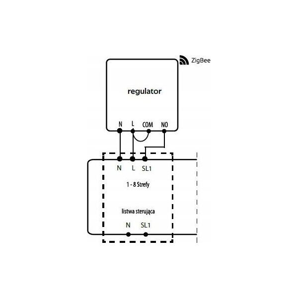 Engo Engo natynkowy, internetowy regulator temperatury ZigBee/868 MHz zasilany sieciowo 230V, czarny E25-230B