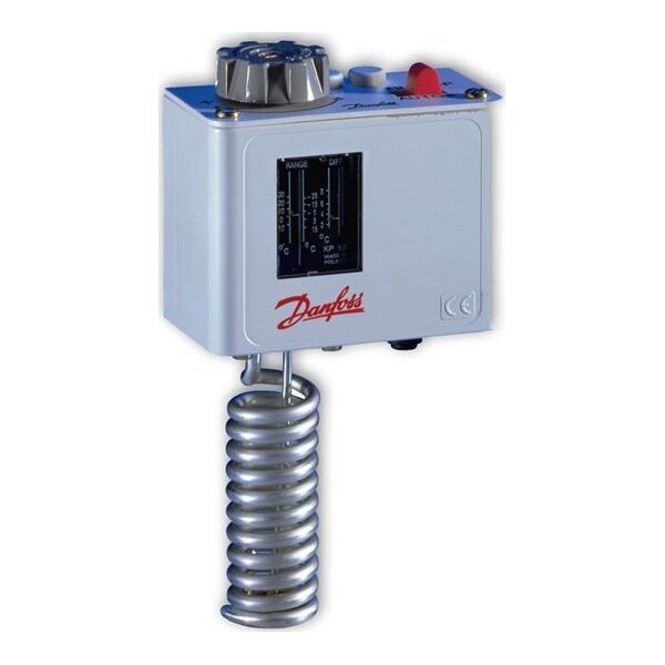 Danfoss Danfoss KP62 termostat - -30-15 gr, Auto, SPDT, Rumføler, 40x30 mm, IP30