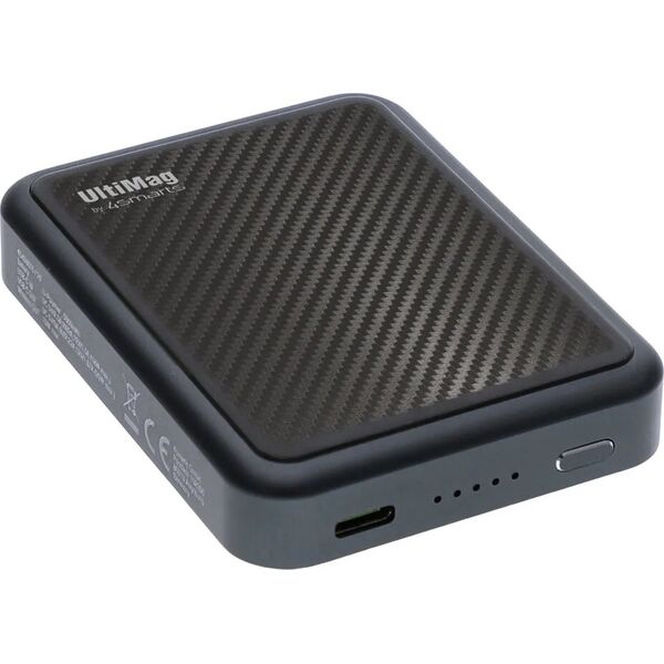 4smarts 4smarts UltiMag, 5000 mAh, Lithium Polymer (LiPo), Adaptive Fast Charging, Quick Charge 3.0, Wireless charging, Carbon