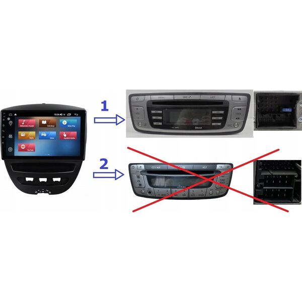 Radio samochodowe RADIO NAWIGACJA GPS CITROEN C1 2005-2014 ANDROID