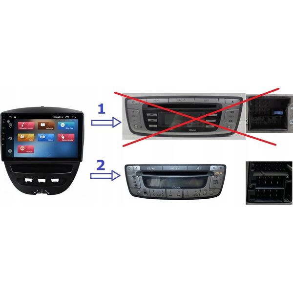 Radio samochodowe RADIO NAWIGACJA GPS CITROEN C1 2005-2014 ANDROID